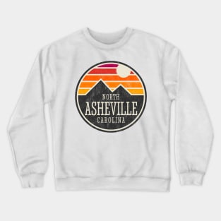 Visiting NC Mountain Cities Asheville, NC Sunset Crewneck Sweatshirt